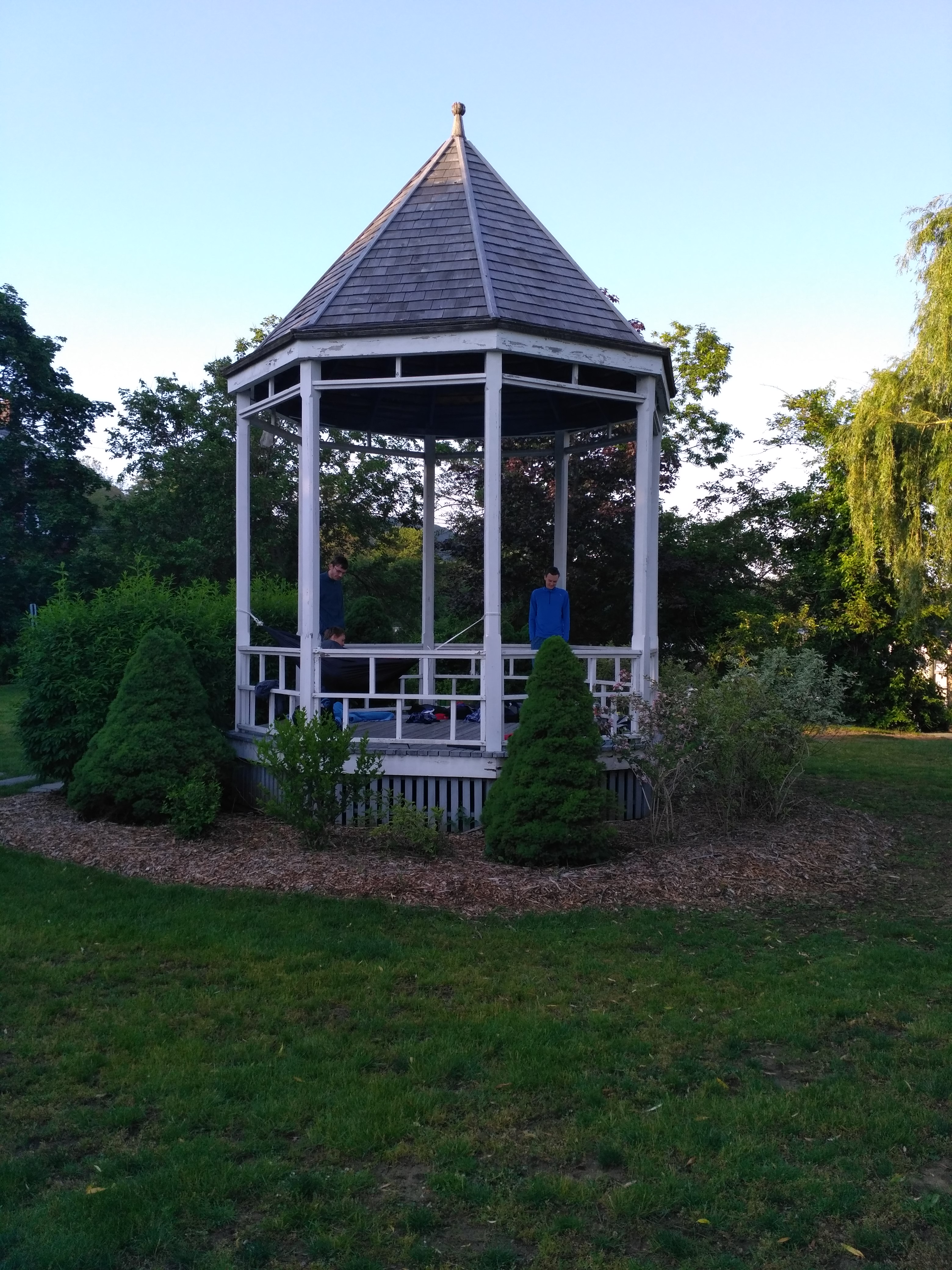 Sleeping in gazebo